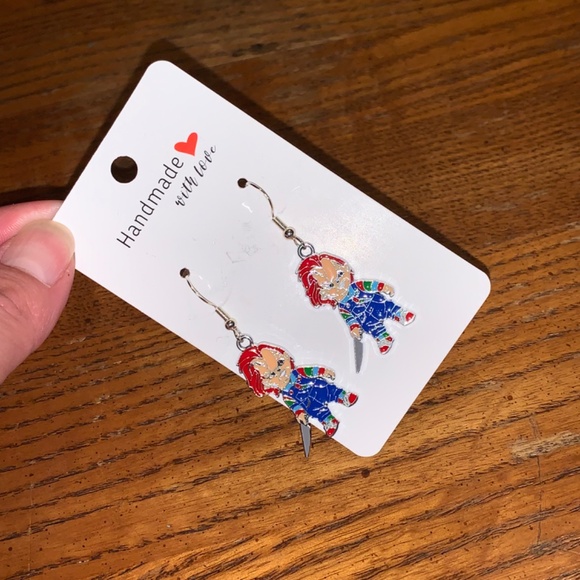 New Handmade “Chucky” Dangle Earrings - Picture 3 of 4